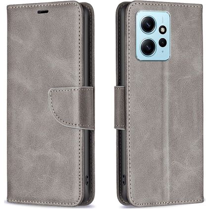 Mobigear Excellent Xiaomi Redmi Note 12 Étui Portefeuille - Gris