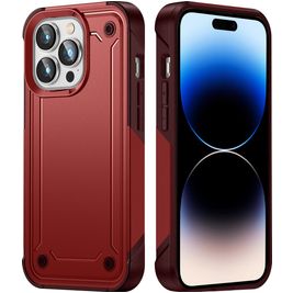 Mobigear Slim Armor Coque iPhone 14 Pro Coque arrière Rigide Anti-Chocs - Rouge