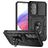 Mobigear Armor Ring Cam Slide Coque Samsung Galaxy A54 Coque arrière Rigide Anti-Chocs avec Anneau-Support et Protecteur Lentilles - Noir