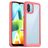 Mobigear Crystal Coque Xiaomi Redmi A1 4G Coque arrière Rigide Anti-Chocs - Transparent / Rouge