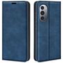 Mobigear Retro Slim Housse Motorola Edge X30 Etui Porte-Monnaie - Dark Blue