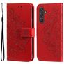 Mobigear Flowers Housse Samsung Galaxy A55 Etui Porte-Monnaie - Rouge
