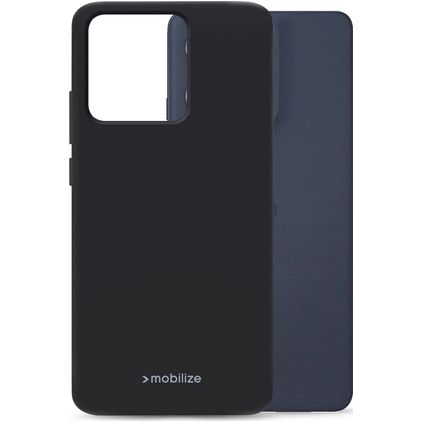 Mobilize Rubber Gelly Coque Motorola Moto G86 Power Coque arrière en TPU Souple - Noir