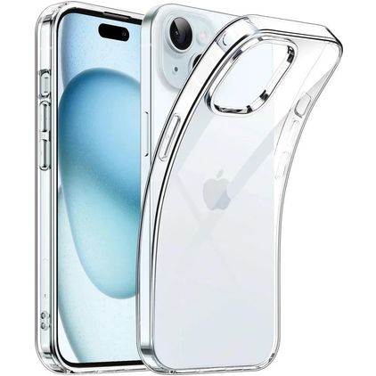 Mobigear Basics Transparent iPhone 15 Plus TPU souple Coque arrière - Transparent