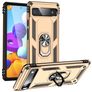 Mobigear Armor Ring Google Pixel 6a Plastique rigide Coque arrière Antichoc avec bague de maintien - Or