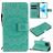 Mobigear Sunflower Housse iPhone 12 Mini Etui Porte-Monnaie - Turquoise