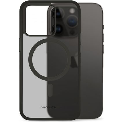 Mobilize Hybrid Coque iPhone 14 Pro MagSafe Coque arrière Rigide Anti-Chocs - Noir