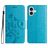 Mobigear Flowers Housse iPhone 16 Plus Etui Porte-Monnaie - Bleu