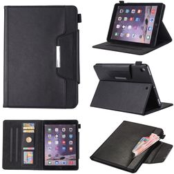 Mobigear Luxury Coque iPad 9 (2021) Etui + Porte-crayon - Noir