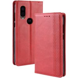 Mobigear Sensation Housse Motorola One Vision Etui Porte-Monnaie - Rouge