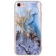 Mobigear Marble Coque iPhone SE (2020) Coque arrière en TPU Souple - Bleu