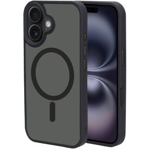 Mobiparts Hardcover Coque iPhone 16 MagSafe Coque arrière Rigide - Satin Black