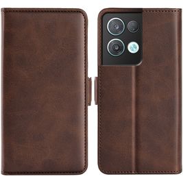 Mobigear Slim Magnet Housse OPPO Reno 8 Pro 5G Etui Porte-Monnaie - Marron