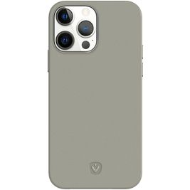 Valenta Snap Luxe Coque iPhone 13 Pro Coque arrière en Cuir Véritable - Gris