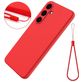 Mobigear Rubber Touch Coque Samsung Galaxy S25 FE Coque arrière en Silicone - Rouge