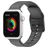 Mobigear Dashed Bracelet Silicone Apple Watch Fermeture boucle ardillon - 42/41/40/38 mm - Gris