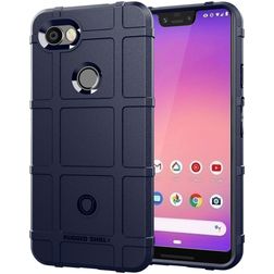 Mobigear Rugged Shield Coque Google Pixel 3a XL Coque arrière en TPU Souple Anti-Chocs - Bleu