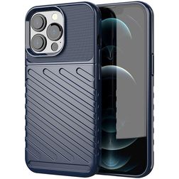 Mobigear Groove Coque iPhone 13 Pro Max Coque arrière en TPU Souple - Bleu