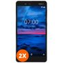 Mobigear Premium Nokia 7 Verre trempé Protection d'écran - Compatible Coque - Noir (Lot de 2)