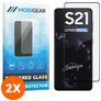 Mobigear Premium Samsung Galaxy S21 Verre trempé Protection d'écran - Compatible coque - Noir (Lot de 2)