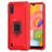 Mobigear Armor Ring Coque Samsung Galaxy A01 Coque arrière en TPU Souple Anti-Chocs avec Anneau-Support - Rouge