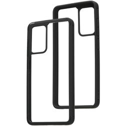 Mobiparts Rugged Clear Samsung Galaxy A52s 5G Plastique rigide Coque arrière Antichoc - Transparent / Noir