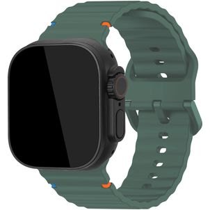 Mobilize Buckle Bracelet Silicone Apple Watch Fermeture boucle ardillon - 49/46/45/44 mm - Vert