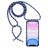 Mobigear Lanyard iPhone 11 TPU souple Coque avec cordon - Transparent / Bleu