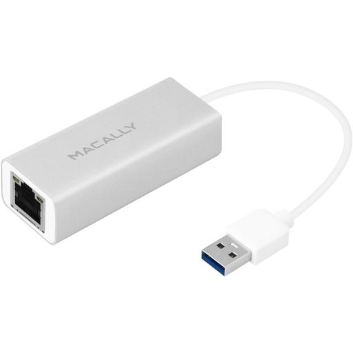 Macally U3GBA - Adaptateur USB-A vers Ethernet - Blanc