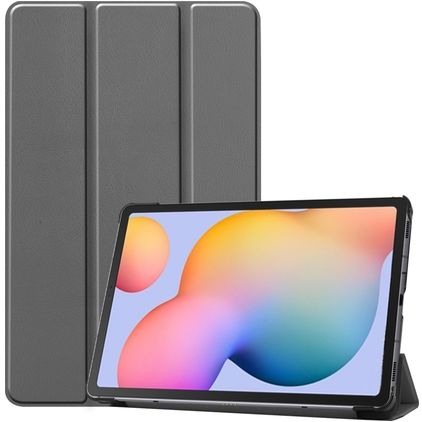 Mobigear Tri-Fold Coque Samsung Galaxy Tab S6 Lite Etui - Gris