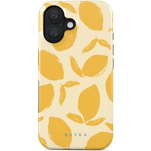 Burga Tough Coque iPhone 16 Coque arrière Rigide Anti-Chocs - Lemon Tart