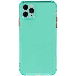 Mobigear Cushion Coque iPhone 12 Pro Max Coque arrière en TPU Souple Anti-Chocs - Turquoise