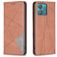 Mobigear Rhombus Slim Housse Motorola Edge 40 Neo Etui - Marron