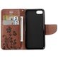 Mobigear Flowers Housse iPhone SE (2020) Etui Porte-Monnaie - Marron