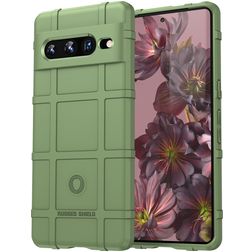 Mobigear Rugged Shield Coque Google Pixel 7 Pro Coque arrière en TPU Souple Anti-Chocs - Vert
