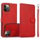 Mobigear Wallet Housse iPhone 16 Pro Etui avec Coque Détachable Porte-Monnaie - Rouge
