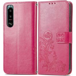 Mobigear clover Housse Sony Xperia 5 IV Etui Porte-Monnaie - Magenta