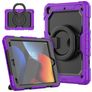 Mobigear RingGuard Coque iPad 9 (2021) Coque arrière en Plastique rigide,Silicone + Support Amovible - Violet