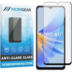Mobigear Premium OPPO A17 Verre trempé Protection d'écran - Compatible Coque - Noir