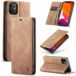 Caseme 013 Housse iPhone 11 Etui Porte-Monnaie - Marron