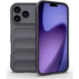 Mobigear Bumpy Coque iPhone 18 Pro Coque arrière en TPU Souple - Dark Grey