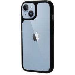Mobiparts Rugged Coque iPhone 14 Coque arrière Rigide Anti-Chocs - Noir