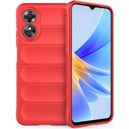 Mobigear Bumpy OPPO A17 TPU souple Coque arrière - Rouge