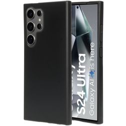 Mobiparts Classic Coque Samsung Galaxy S24 Ultra Coque arrière en TPU Souple - Matt Black