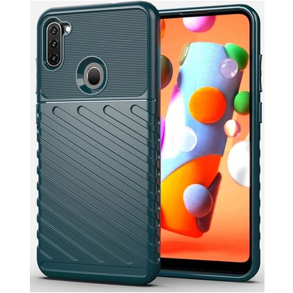 Mobigear Groove Samsung Galaxy A11 TPU souple Coque arrière - Vert