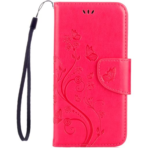 Mobigear Flowers Housse Samsung Galaxy A5 (2017) Etui Porte-Monnaie - Magenta
