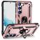 Mobigear Armor Ring Samsung Galaxy S23 Plastique rigide Coque arrière Antichoc avec bague de maintien - Rose doré