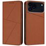 Mobigear Frosted Flip Housse iPhone 17 Pro Etui Porte-Monnaie - Marron