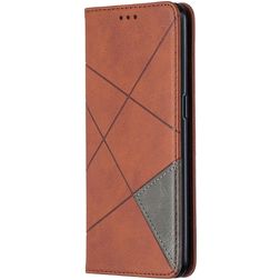 Mobigear Rhombus Slim Housse OPPO Reno 4 Etui - Marron