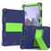 Mobigear ShieldStand Coque Samsung Galaxy Tab A8 10.5 (2021) Coque arrière en Plastique rigide,Silicone + Support Amovible - Bleu / Vert